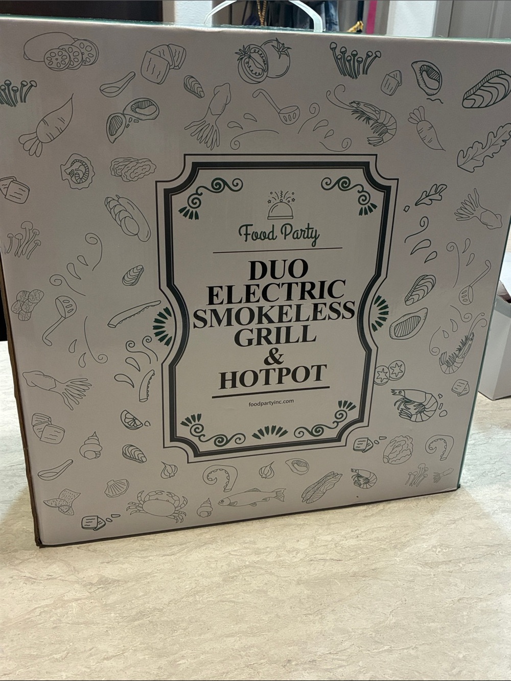 Duo Electric Smokeless Grill & Hotpot - White